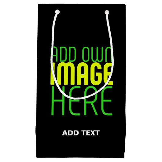 MODERNE BEWERKBARE EENVOUDIGE ZWARTE AFSBEELDING T KLEIN CADEAUZAKJE (Voorkant)