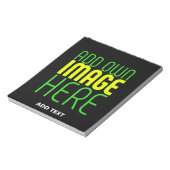 MODERNE BEWERKBARE EENVOUDIGE ZWARTE AFSBEELDING T NOTITIEBLOK (Linkerzijde)