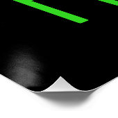 MODERNE BEWERKBARE EENVOUDIGE ZWARTE AFSBEELDING T PERFECT POSTER (Hoek)