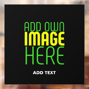 MODERNE BEWERKBARE EENVOUDIGE ZWARTE AFSBEELDING T RAAMSTICKER