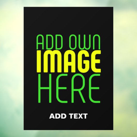 MODERNE BEWERKBARE EENVOUDIGE ZWARTE AFSBEELDING T RAAMSTICKER (Vel 3)