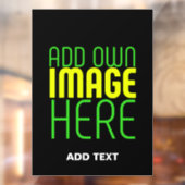 MODERNE BEWERKBARE EENVOUDIGE ZWARTE AFSBEELDING T RAAMSTICKER (Vel 2)