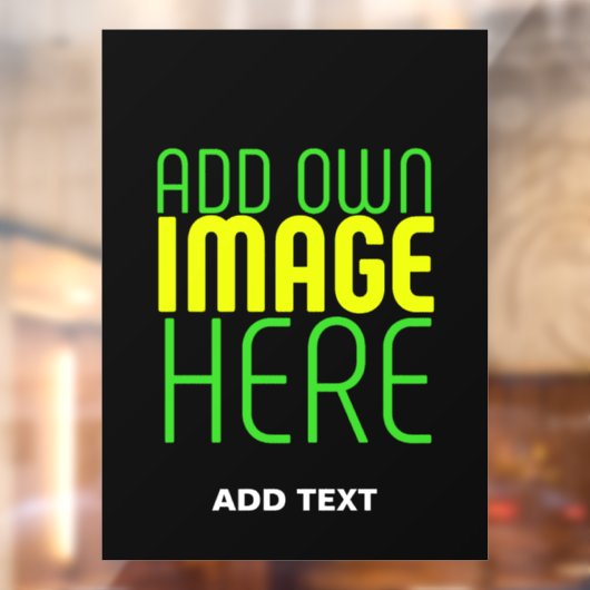 MODERNE BEWERKBARE EENVOUDIGE ZWARTE AFSBEELDING T RAAMSTICKER (Vel 2)