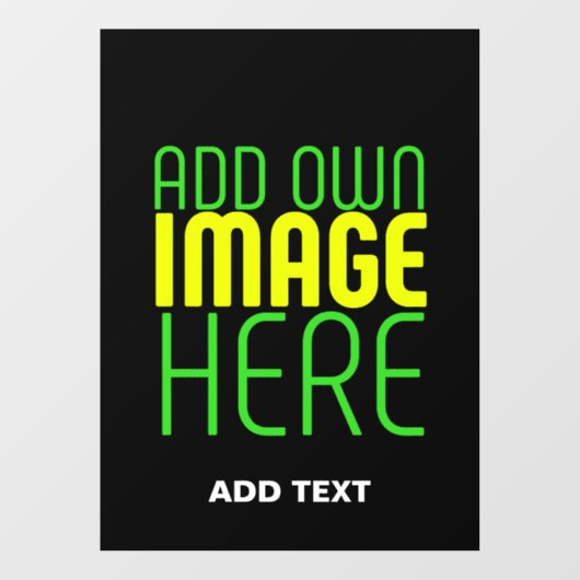 MODERNE BEWERKBARE EENVOUDIGE ZWARTE AFSBEELDING T RAAMSTICKER (Vel)