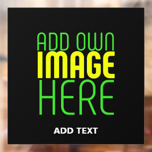 MODERNE BEWERKBARE EENVOUDIGE ZWARTE AFSBEELDING T RAAMSTICKER