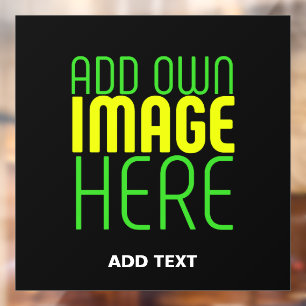 MODERNE BEWERKBARE EENVOUDIGE ZWARTE AFSBEELDING T RAAMSTICKER