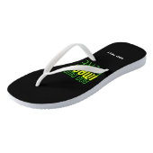 MODERNE BEWERKBARE EENVOUDIGE ZWARTE AFSBEELDING T TEENSLIPPERS (Schuin)