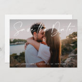 Moderne bewerkbare foto QR code | De Kaart Datum o (Voorkant / Achterkant)