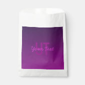 Moderne bewerkbare gemonogrammeerde tekst & paarse bedankzakje (Voorkant)