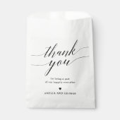 Moderne bewerkbare kleur bedankzakje (Voorkant)