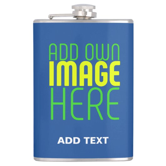 MODERNE BEWERKBARE KOBALT BLAUW AFBEELDING TEKST S HEUPFLES (Voorkant)