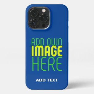 MODERNE BEWERKBARE KOBALT BLAUW AFBEELDING TEKST S iPhone 13 PRO HOESJE