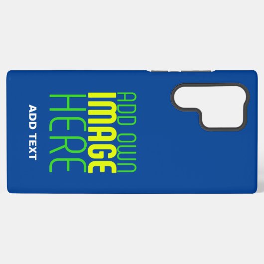 MODERNE BEWERKBARE KOBALT BLAUW AFBEELDING TEKST S SAMSUNG GALAXY HOESJE (Achterkant horizontaal)