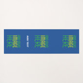 MODERNE BEWERKBARE KOBALT BLAUW AFBEELDING TEKST S YOGAMAT (Achterkant (horizontaal))