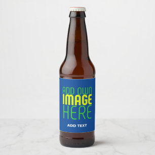MODERNE BEWERKBARE KOBALTBLAUWE AFBEELDINGSTEKSTSj Bier Etiket