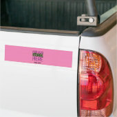MODERNE BEWERKBARE LIEF ROZE AFBEELDING TEKST SJAB BUMPERSTICKER (Op Truck)