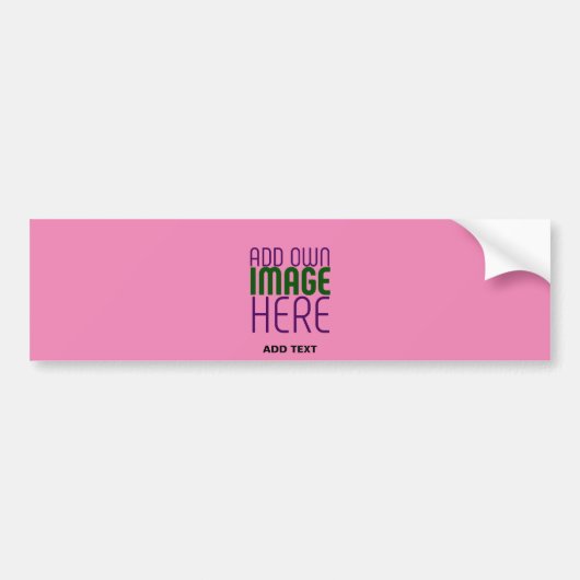 MODERNE BEWERKBARE LIEF ROZE AFBEELDING TEKST SJAB BUMPERSTICKER (Voorkant)