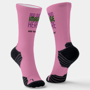 MODERNE BEWERKBARE LIEF ROZE AFBEELDING TEKST SJAB SOKKEN