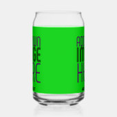 MODERNE BEWERKBARE LIME GROENE AFBEELDING TEKST SJ BLIKVORM GLAS (Links)