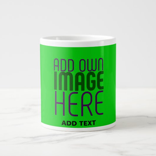 MODERNE BEWERKBARE LIME GROENE AFBEELDING TEKST SJ GROTE KOFFIEKOP (Voorkant)