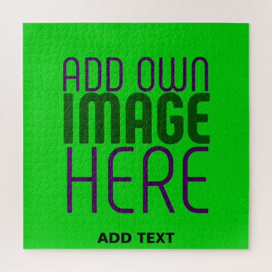 MODERNE BEWERKBARE LIME GROENE AFBEELDING TEKST SJ LEGPUZZEL (Verticaal)