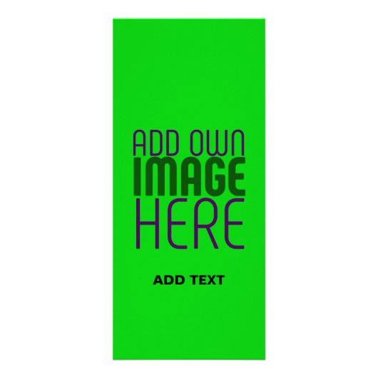 MODERNE BEWERKBARE LIME GROENE AFBEELDING TEKST SJ RECLAMEKAART (Voorkant)