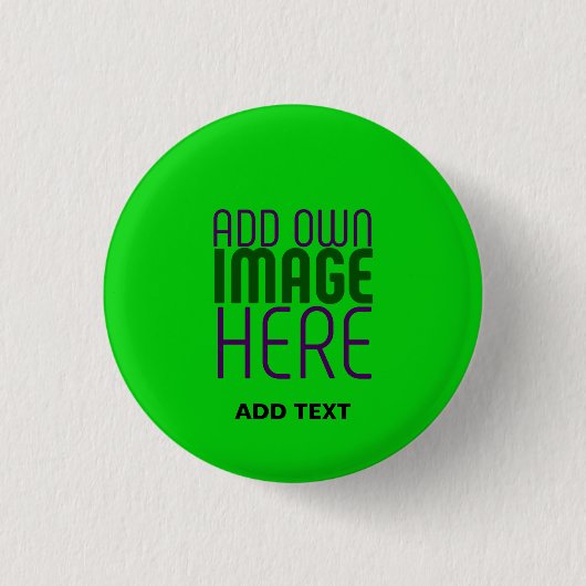 MODERNE BEWERKBARE LIME GROENE AFBEELDING TEKST SJ RONDE BUTTON 3,2 CM (Voorkant)