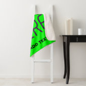 MODERNE BEWERKBARE LIME GROENE AFBEELDING TEKST SJ SHERPA DEKEN (In situ)
