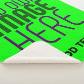 MODERNE BEWERKBARE LIME GROENE AFBEELDING TEKST SJ SHERPA DEKEN (3/4)