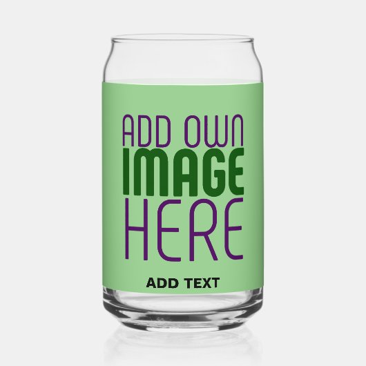 MODERNE BEWERKBARE MINT GROENE AFBEELDING TEKST SJ BLIKVORM GLAS (Voorkant)
