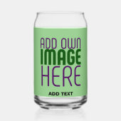 MODERNE BEWERKBARE MINT GROENE AFBEELDING TEKST SJ BLIKVORM GLAS (Achterkant)