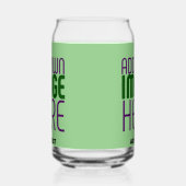 MODERNE BEWERKBARE MINT GROENE AFBEELDING TEKST SJ BLIKVORM GLAS (Rechts)