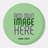 MODERNE BEWERKBARE MINT GROENE AFBEELDING TEKST SJ MAGNEET (Voorkant)