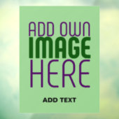 MODERNE BEWERKBARE MINT GROENE AFBEELDING TEKST SJ RAAMSTICKER (Vel 3)