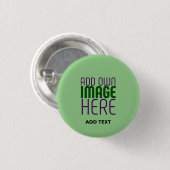 MODERNE BEWERKBARE MINT GROENE AFBEELDING TEKST SJ RONDE BUTTON 3,2 CM (Voorkant /achterkant)