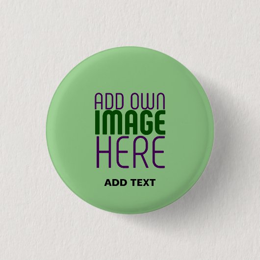 MODERNE BEWERKBARE MINT GROENE AFBEELDING TEKST SJ RONDE BUTTON 3,2 CM (Voorkant)
