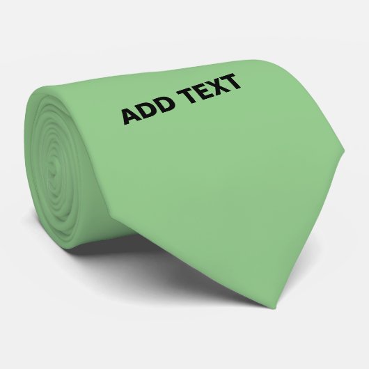 MODERNE BEWERKBARE MINT GROENE AFBEELDING TEKST SJ STROPDAS (Opgerold)