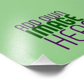 MODERNE BEWERKBARE MINTGROENE TEMPLATE VOOR AFBEEL FOTO AFDRUK (Hoek)
