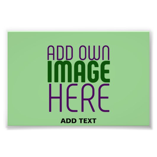 MODERNE BEWERKBARE MINTGROENE TEMPLATE VOOR AFBEEL FOTO AFDRUK (Voorkant)