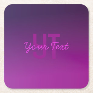 Moderne bewerkbare monografische tekst & Paarse om Kartonnen Onderzetters