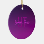 Moderne bewerkbare monografische tekst & Paarse om Keramisch Ornament (Rechts)