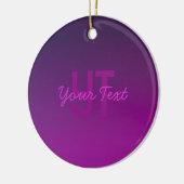 Moderne bewerkbare monografische tekst & Paarse om Keramisch Ornament (Links)