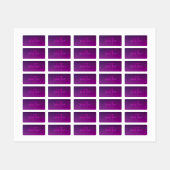 Moderne bewerkbare monografische tekst & Paarse om Labels (Vel)