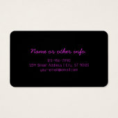 Moderne bewerkbare monografische tekst & Paarse om Visitekaartje (Achterkant)