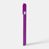 Moderne bewerkbare monogramtekst & paarse Ombre iPhone 15 Case (Linkerkant)