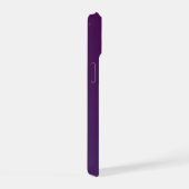 Moderne bewerkbare monogramtekst & paarse Ombre iPhone 15 Case (Rechterkant)