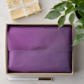 Moderne bewerkbare monogramtekst & paarse ombre tissuepapier (Geschenk)