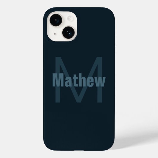 Moderne bewerkbare naam Case-Mate iPhone case (Achterkant)
