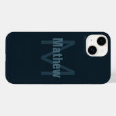 Moderne bewerkbare naam Case-Mate iPhone case (Achterkant (horizontaal))
