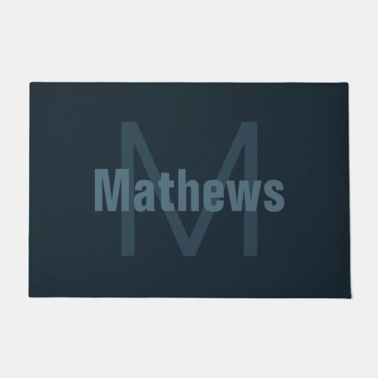 Moderne bewerkbare naam deurmat (Voorkant)